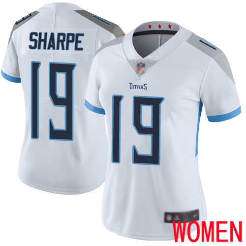 Tennessee Titans Limited White Women Tajae Sharpe Road Jersey NFL Football #19 Vapor Untouchable